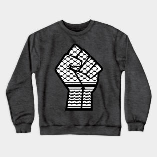 Keffiyeh Black Power Fist - Left Side - Back Crewneck Sweatshirt